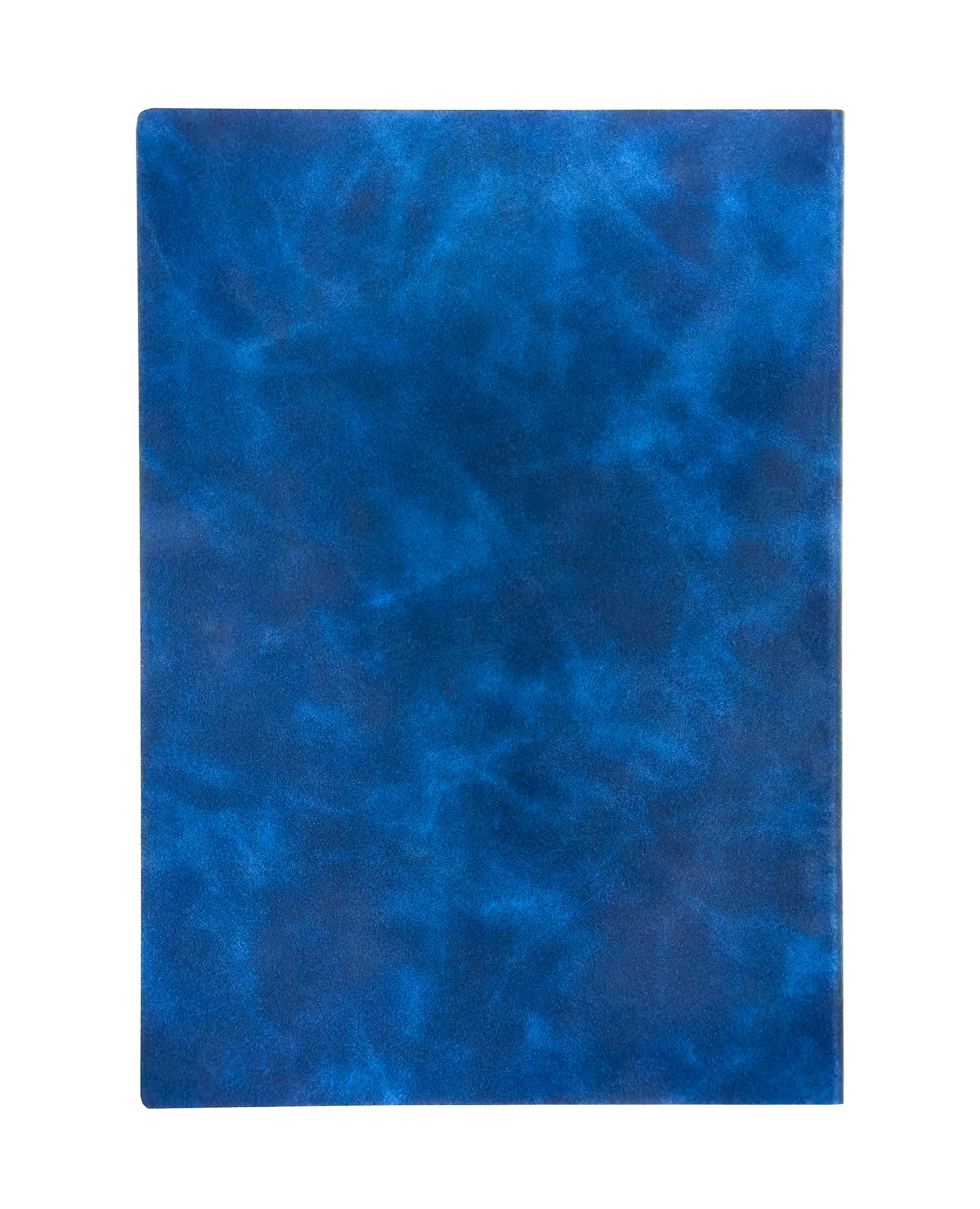 A5 notebook blue back cover PU leather embossed