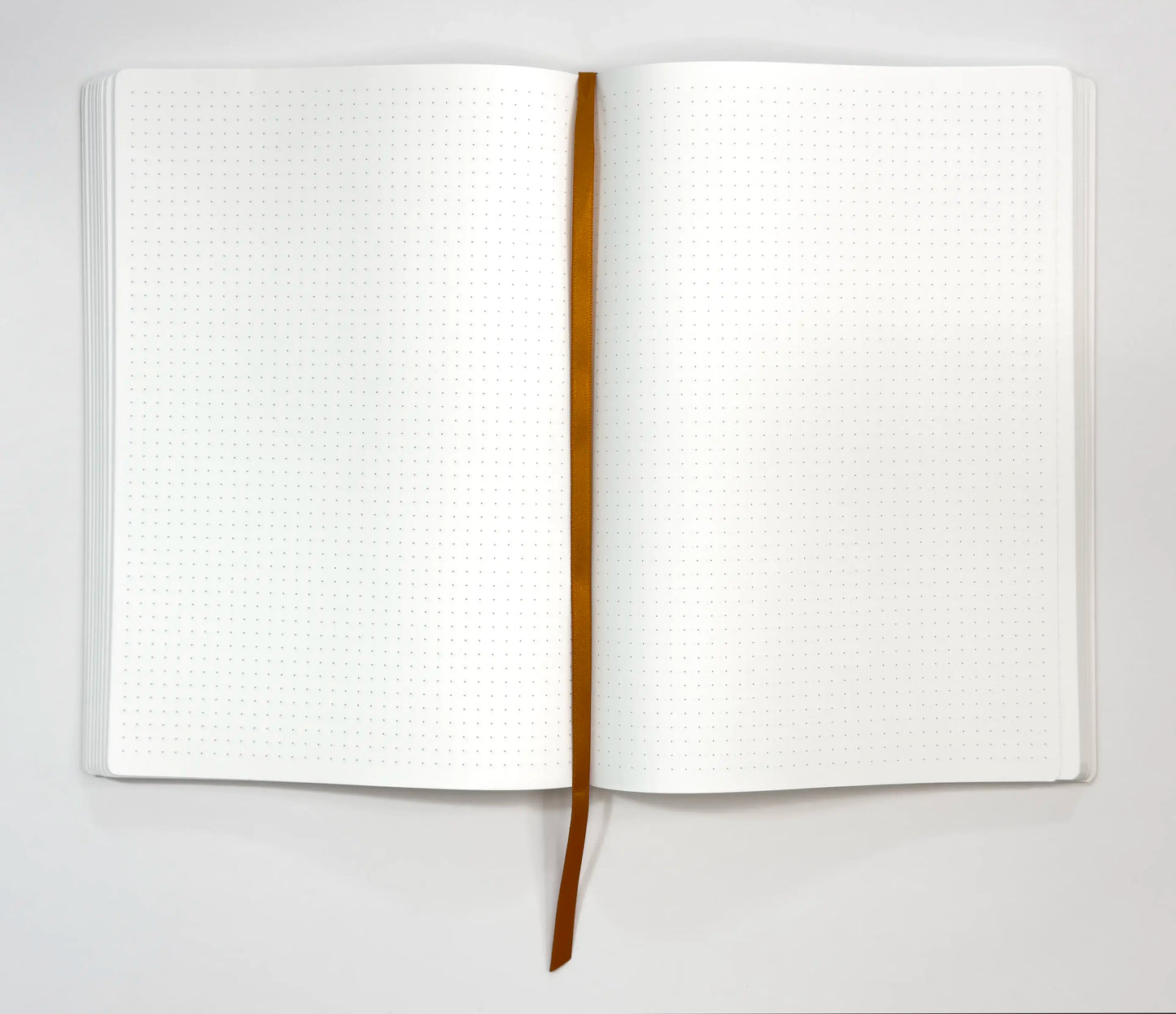 A5 notebook Tomoe River paper open dot grid ribbon bookmark