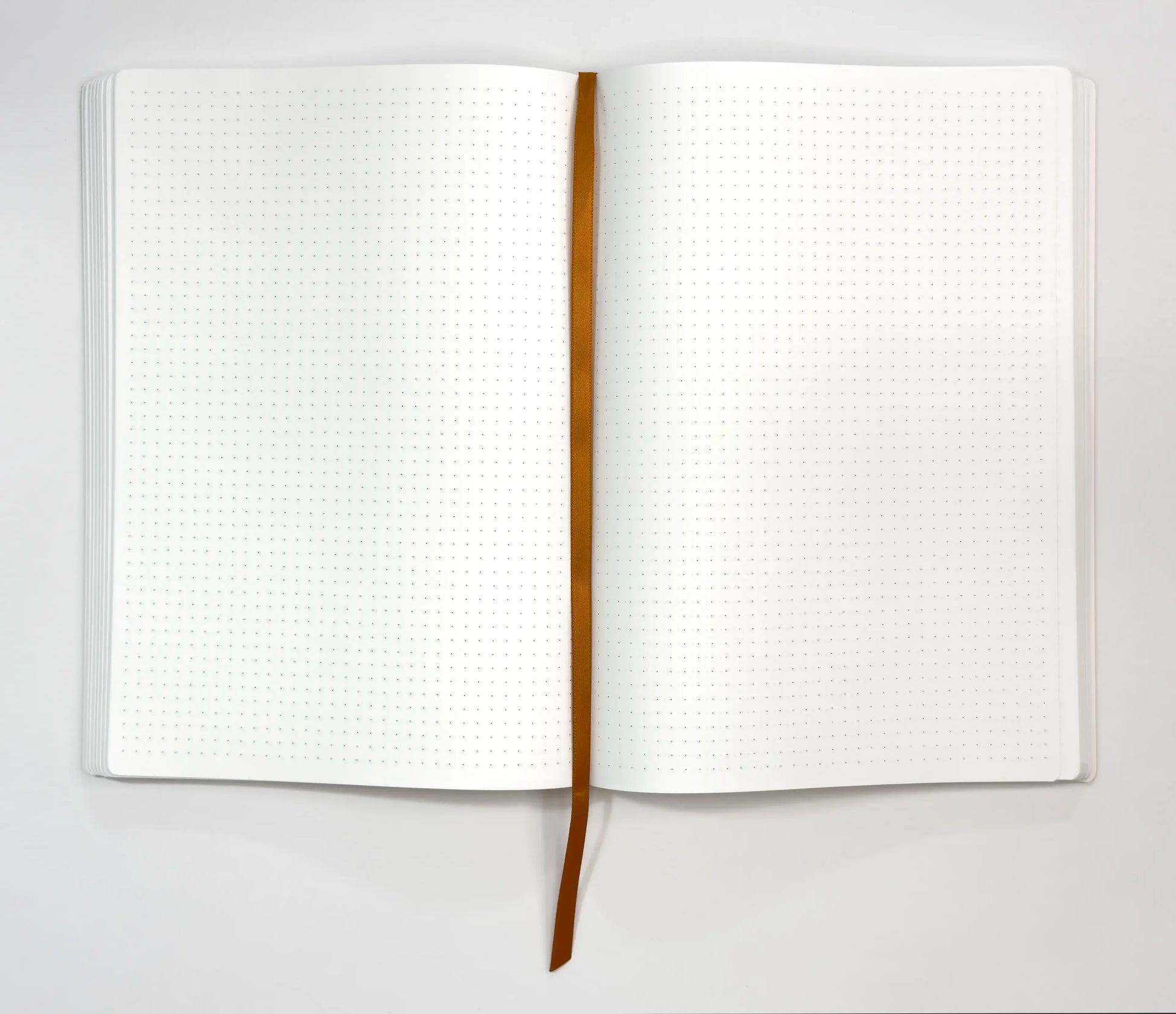 A5 notebook Tomoe River paper open dot grid ribbon bookmark
