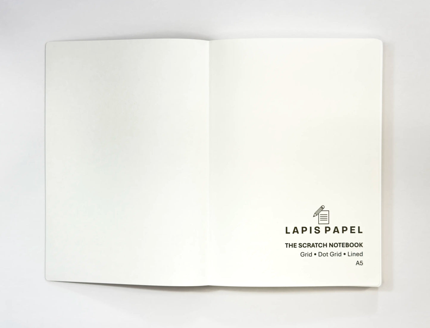A5 notebook open first page
