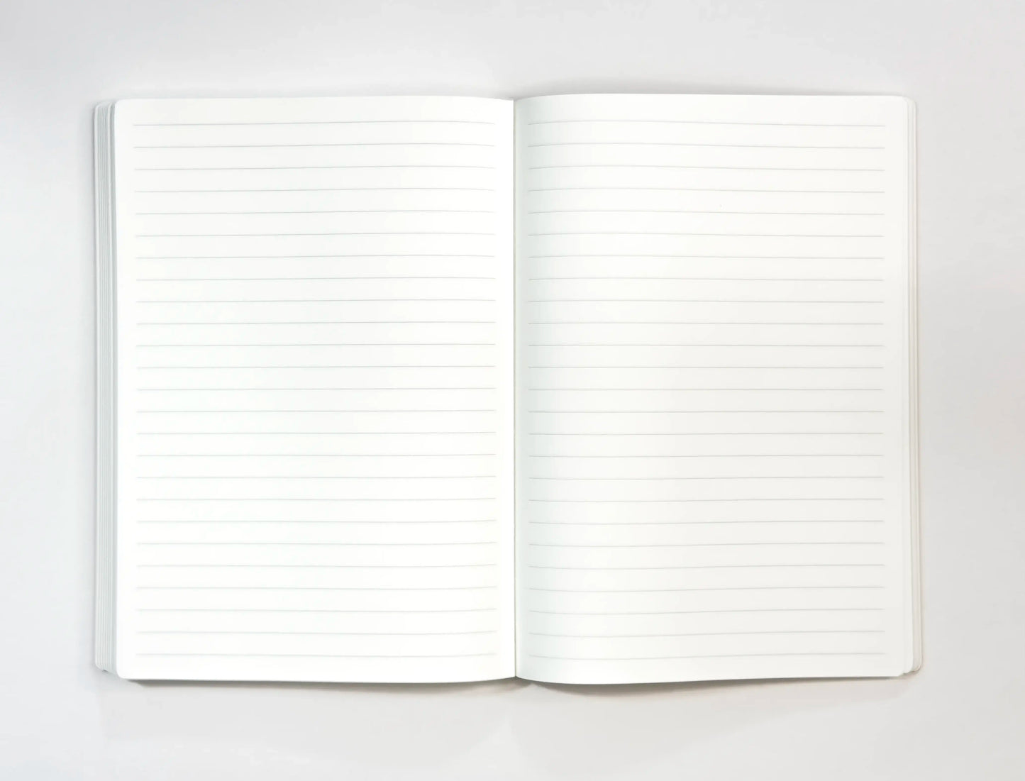 A5 notebook open Tomoe River paper lined 8mm