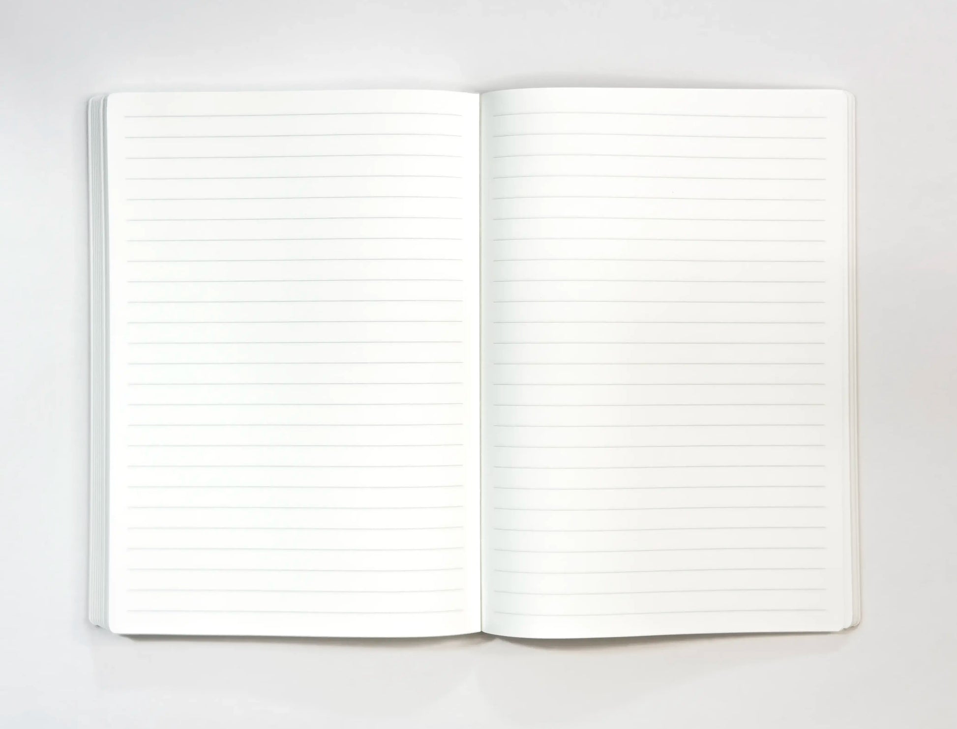 A5 notebook open Tomoe River paper lined 8mm